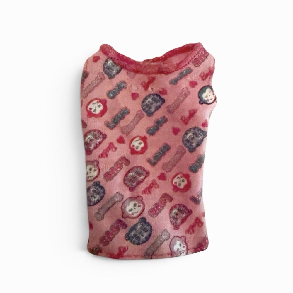 Barbie Monkey Kitty Cat Pink Shirt Barbie Doll Clothes Mattel Accessories